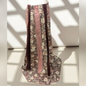 Vintage Mr. Hank Velvet & Floral  Parchwork Maxi Skirt — Medium